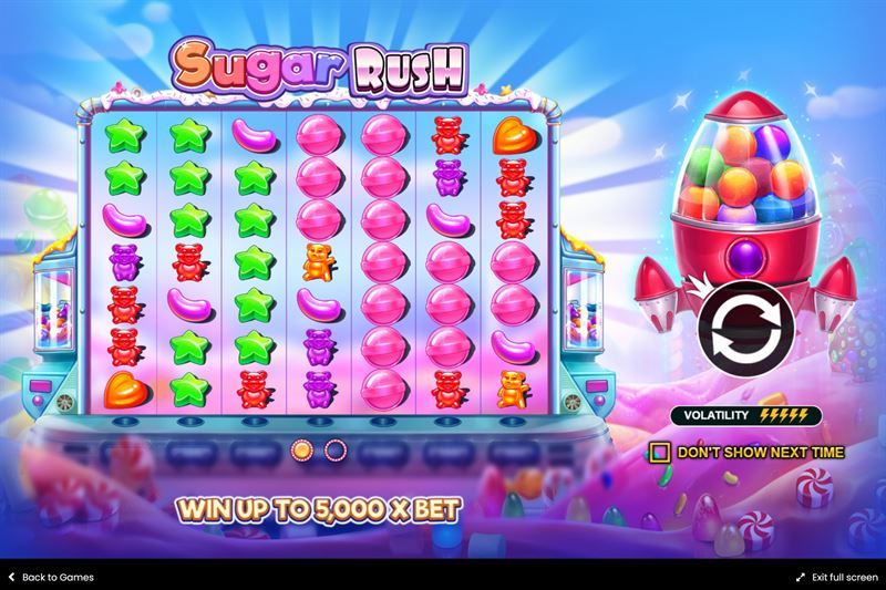 Experience the colorful world of Sugar Rush Slot – where cascading reels and sweet multipliers lead to big wins!