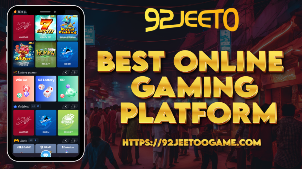 Player enjoying a variety of games on the 92Jeeto Platform with a mobile device